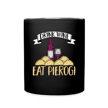 Polish Food Pierogi - Full Colour Mug - black - Front