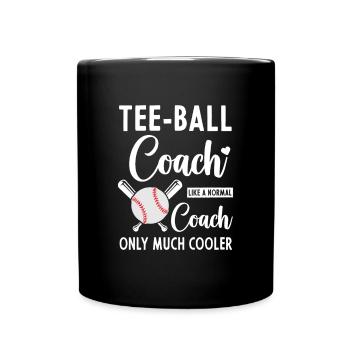 Tee ball coach Tee-ball coach - Tasse einfarbig - Schwarz - Vorne
