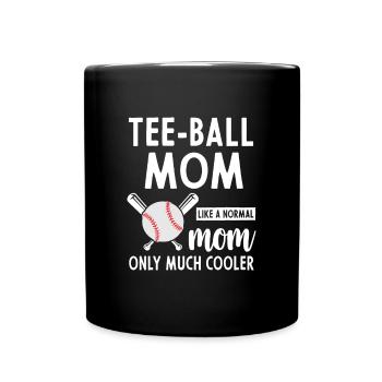Tee-ball mom Tee-ball Player Mama Tee-ball Mama - Tasse einfarbig - Schwarz - Vorne