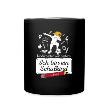 I am a school child David - Full Colour Mug - black - Front