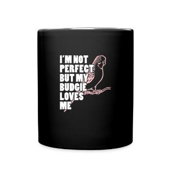 Wellensittich Vogel Haustier Sittich Geschenk - Tasse einfarbig - Schwarz - Vorne