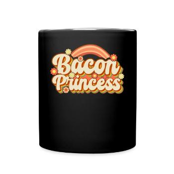 Bacon Princess Groovy Bacon Girl - Tasse einfarbig - Schwarz - Vorne
