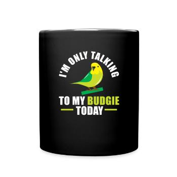 Perruche oiseau animal de compagnie perruche cadeau - Mug uni - noir - Devant