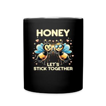 Bienenliebhaber Bienenzüchter Naturfreunde Imker - Tasse einfarbig - Schwarz - Vorne