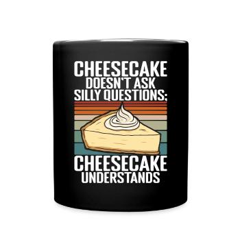 Cheesecake Gift - Tasse einfarbig - Schwarz - Vorne