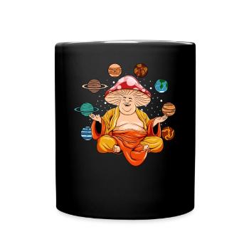 Hippie Mushrooms Shrooms Psychedelic Mushroomhead - Tasse einfarbig - Schwarz - Vorne