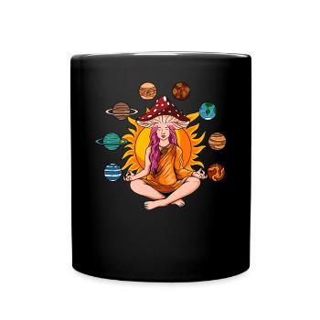 Hippie Mushrooms Shrooms Psychedelic Mushroomhead - Tasse einfarbig - Schwarz - Vorne
