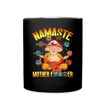 Hippie Mushrooms Shrooms Psychedelic Mushroomhead - Full Colour Mug - black - Front