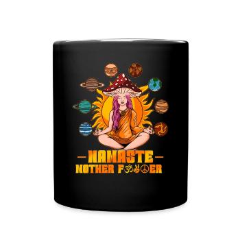 Hippie Mushrooms Shrooms Psychedelic Mushroomhead - Tasse einfarbig - Schwarz - Vorne