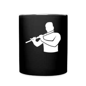 Flute Magic in Sheet Music Gift - Full Colour Mug - black - Front