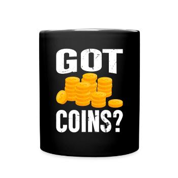 Coin Collectors Numismatics Collecting Coins - Full Colour Mug - black - Front