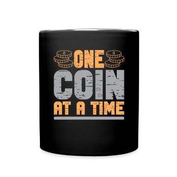 Coin Collectors Numismatics Collecting Coins - Full Colour Mug - black - Front