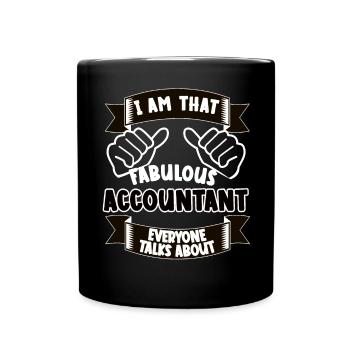 Buchhalter Lustiger Spruch Geschenk - Tasse einfarbig - Schwarz - Vorne