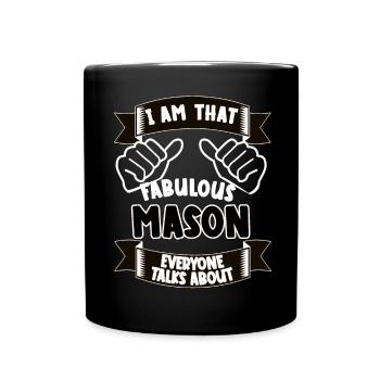 Maurer Lustiger Spruch Geschenk - Tasse einfarbig - Schwarz - Vorne