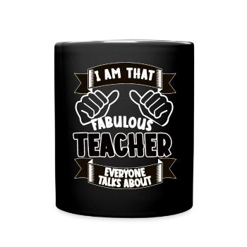 Lehrer Lustiger Spruch Geschenk Pädagoge - Tasse einfarbig - Schwarz - Vorne