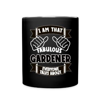 Gärtner Lustiger Spruch Geschenkidee - Tasse einfarbig - Schwarz - Vorne