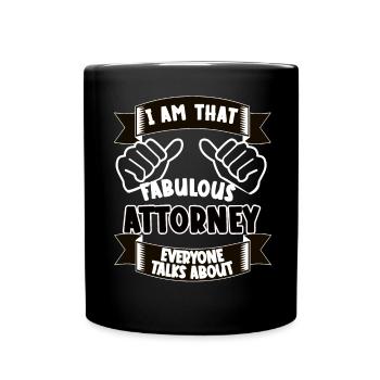 Lawyer Funny Saying Gift Idea - Full Colour Mug - black - Front