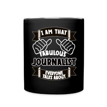 Journaliste Drôle Dicton Idée Cadeau - Mug uni - noir - Devant