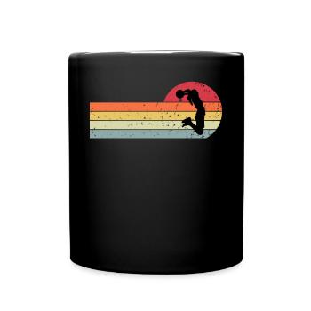 Basket-ball Joueuse de basket-ball féminine Basket-ball - Mug uni - noir - Devant