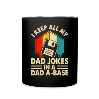 Dad Jokes Papa Vater - Full Colour Mug - black - Front