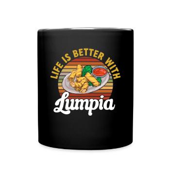Lumpia Filipino Food Philippines - Full Colour Mug - black - Front