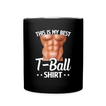 This is my best T-ball shirt Tee-ball Player Tee-b - Full Colour Mug - black - Front