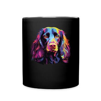 Aquarelle coloré Boykin Spaniel - Mug uni - noir - Devant