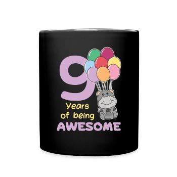 Hippopotame pour les enfants de 9 ans - Mug uni - noir - Devant