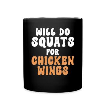 Cadeaux d’ailes de poulet - Mug uni - noir - Devant