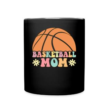 Basket-ball Maman Groovy Joueuse - Mug uni - noir - Devant