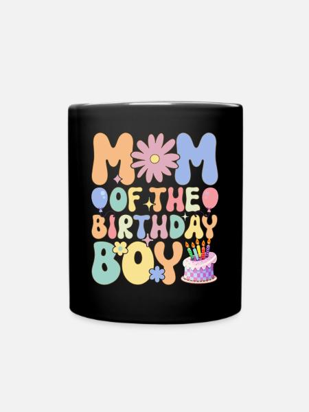Mutter des Geburtstagskindes Groovy Mommy Family M - Tasse einfarbig - Schwarz