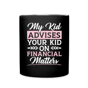 Maman d’un conseiller financier Gestion de l’argent - Mug uni - noir - Devant