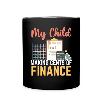 Maman d’un conseiller financier Gestion de l’argent - Mug uni - noir - Devant