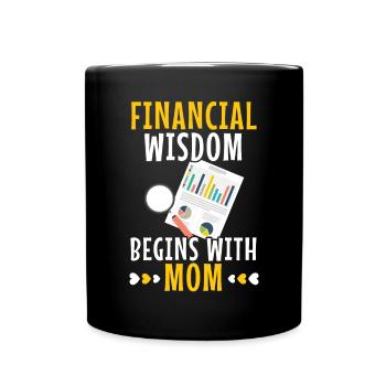Maman d’un conseiller financier Gestion de l’argent - Mug uni - noir - Devant