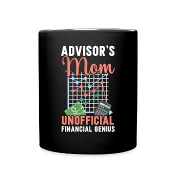 Maman d’un conseiller financier Gestion de l’argent - Mug uni - noir - Devant