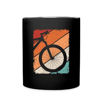 VTT rétro - Mug uni - noir - Devant
