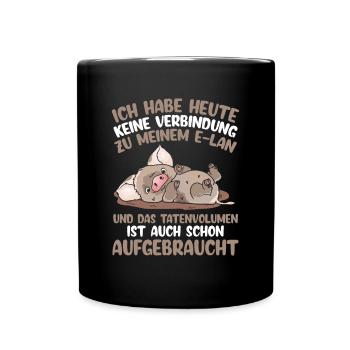 I have no connection to my email today - Full Colour Mug - black - Front