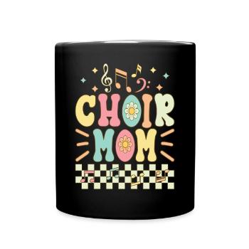 Chorale Maman Groovy Chanteur Chanteur Choriste - Mug uni - noir - Devant