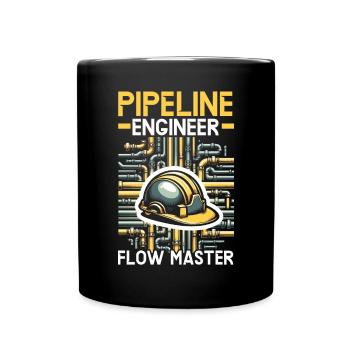 Pipeline Engineer Job Profession Sewerage Systems - Full Colour Mug - black - Front