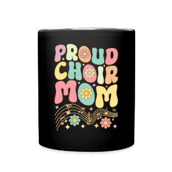 Fière Mère De Chorale Groovy Chanteur Chanteur Choriste Chanteur - Mug uni - noir - Devant