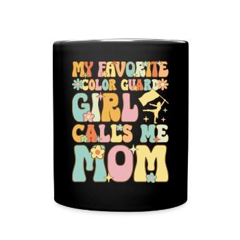 Ma gardienne de couleur préférée m’appelle Mama Groov - Mug uni - noir - Devant