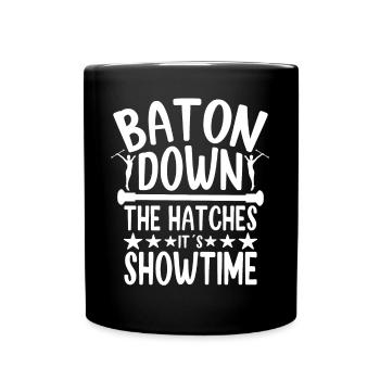 Bâton de virevoltant dans les écoutilles, c’est l’heure du spectacle - Mug uni - noir - Devant
