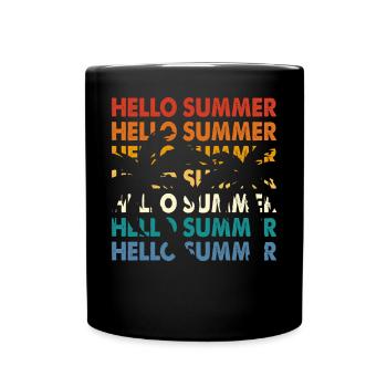 Sommer - Tasse einfarbig - Schwarz - Vorne