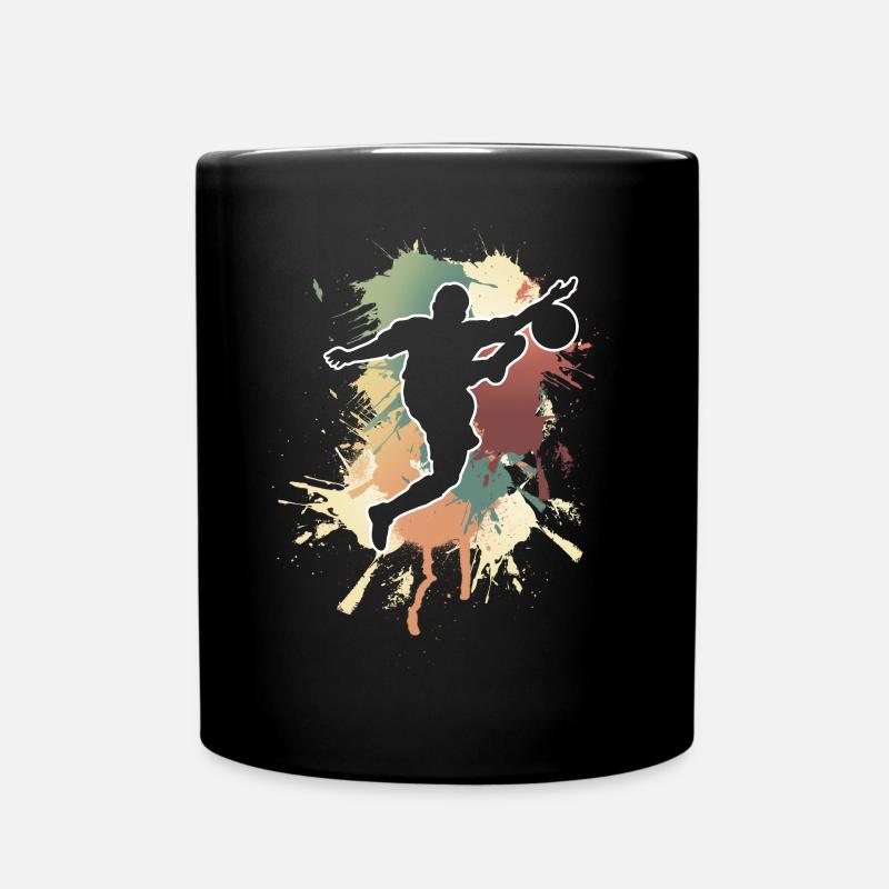 Fußball Fußballer - Tasse einfarbig - Schwarz