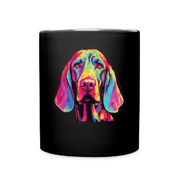 Aquarelle colorée Bracco Italiano - Mug uni - noir - Devant