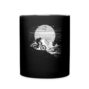 Mountain Biker Sketch - Full Colour Mug - black - Front