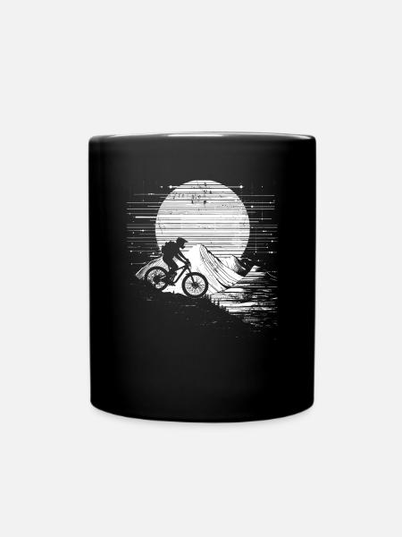 Mountainbiker Skizze - Tasse einfarbig - Schwarz