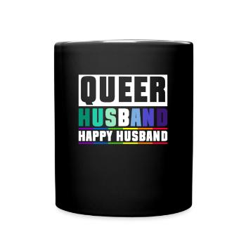Queer Husband Happy Husband - Mariage gay - Mug uni - noir - Devant
