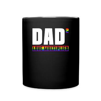 Schwuler Vater Ally Dad Vatertag - Tasse einfarbig - Schwarz - Vorne