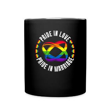 Gay Pride Wedding Gay Marriage - Full Colour Mug - black - Front